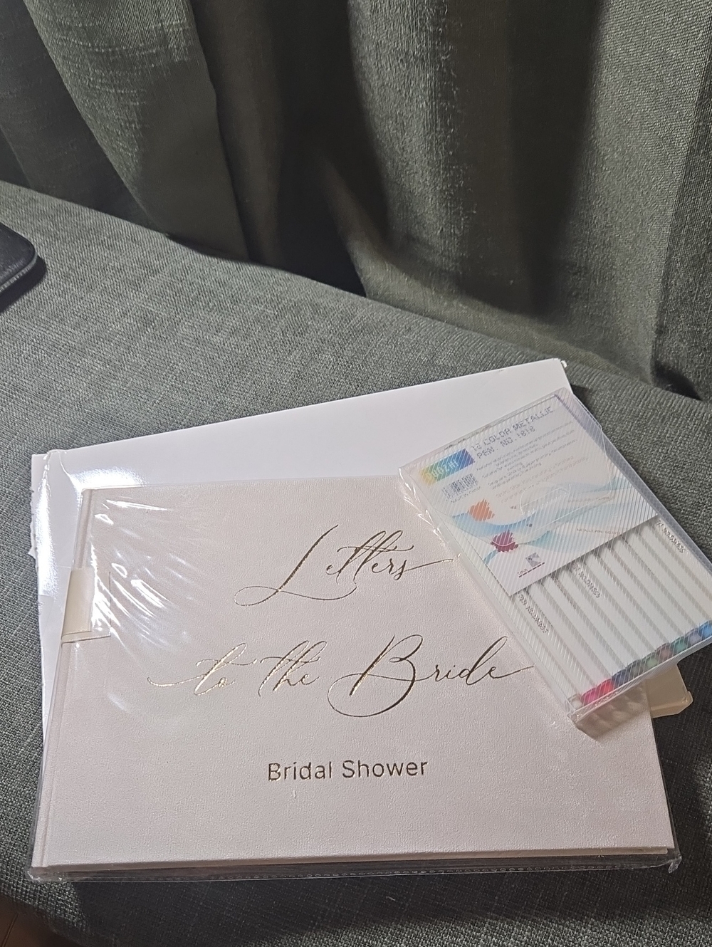 Bridal Shower 'Letters to the Bride' Guest Keepsake Book - Blush Pink